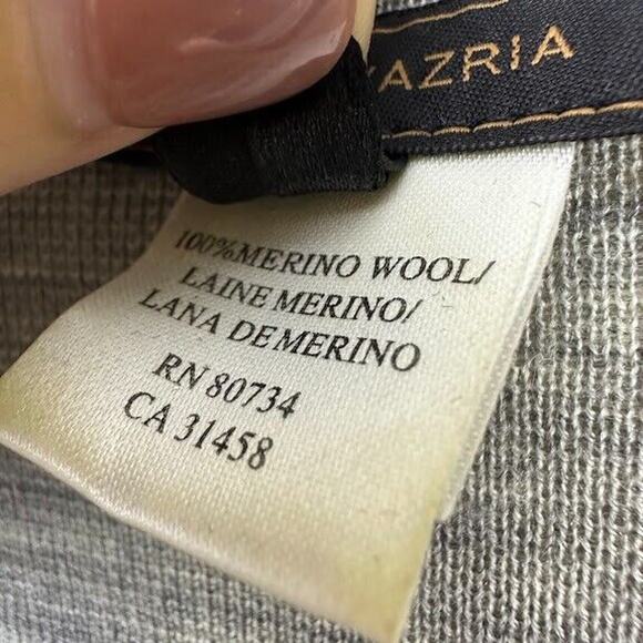 BCBG Maxazria Sweater Womens Medium Gray Wool Merino Open Front Cardigan - Picture 4 of 8